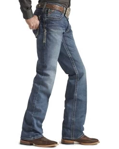 Ariat Men's M4 Gulch Medium Wash Relaxed Low Rise Bootcut Jeans -Western Cowboy Shop 010D88 CU D1