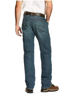 Ariat Men's M4 Rebar Distressed Low Rise Relaxed Bootcut Work Jeans -Western Cowboy Shop 010J17 7030 P2