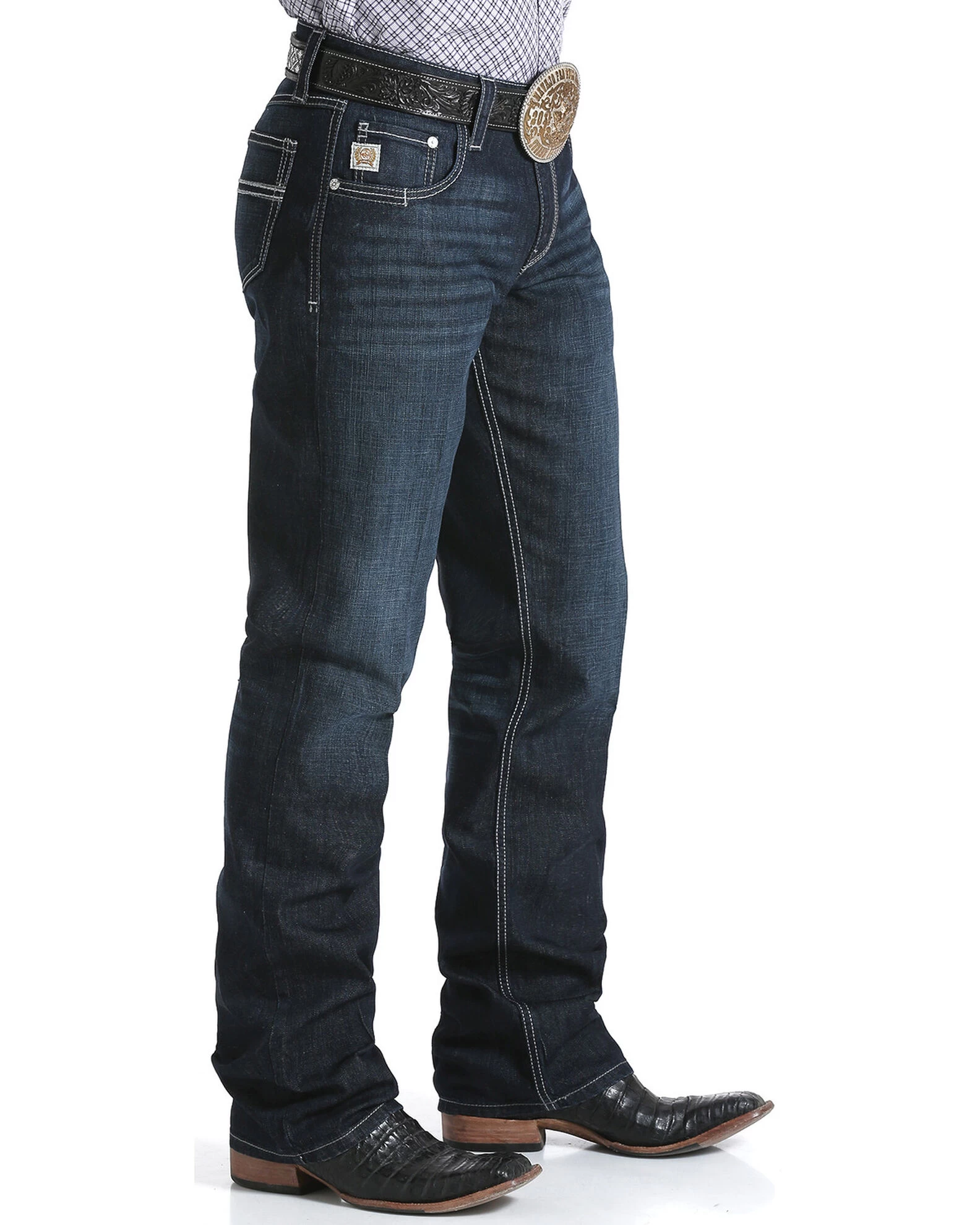 Cinch Men's Carter 2.4 Dark Wash Mid Rise Relaxed Bootcut Performance Jeans 2 Cinch Men's Carter 2.4 Dark Wash Mid Rise Relaxed Bootcut Performance Jeans - Image 2