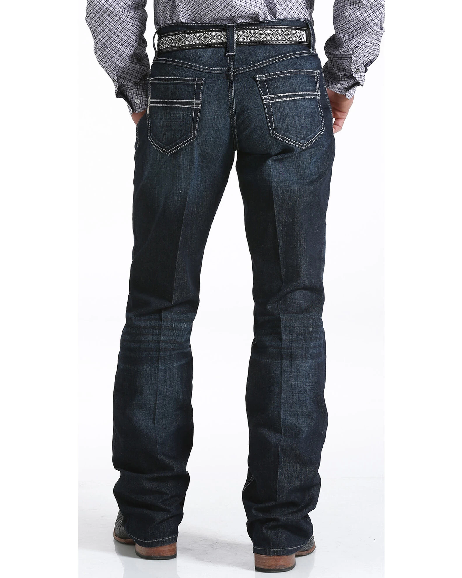Cinch Men's Carter 2.4 Dark Wash Mid Rise Relaxed Bootcut Performance Jeans 3 Cinch Men's Carter 2.4 Dark Wash Mid Rise Relaxed Bootcut Performance Jeans - Image 3