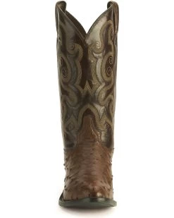 Tony Lama Men's Full Quill Ostrich Western Boots - Medium Toe