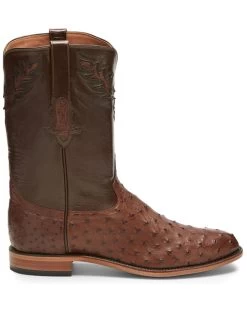Tony Lama Men's Exotic Ostrich Skin Western Boots - Round Toe -Western Cowboy Shop 066A54 GD P2