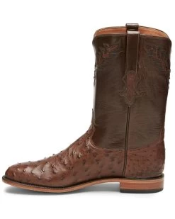 Tony Lama Men's Exotic Ostrich Skin Western Boots - Round Toe -Western Cowboy Shop 066A54 GD P3