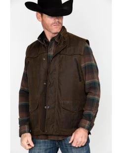 Outback Trading Co Men's Magnum Fleece Lined Oilskin Vest -Western Cowboy Shop 080160 14 P1