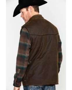 Outback Trading Co Men's Magnum Fleece Lined Oilskin Vest -Western Cowboy Shop 080160 14 P2