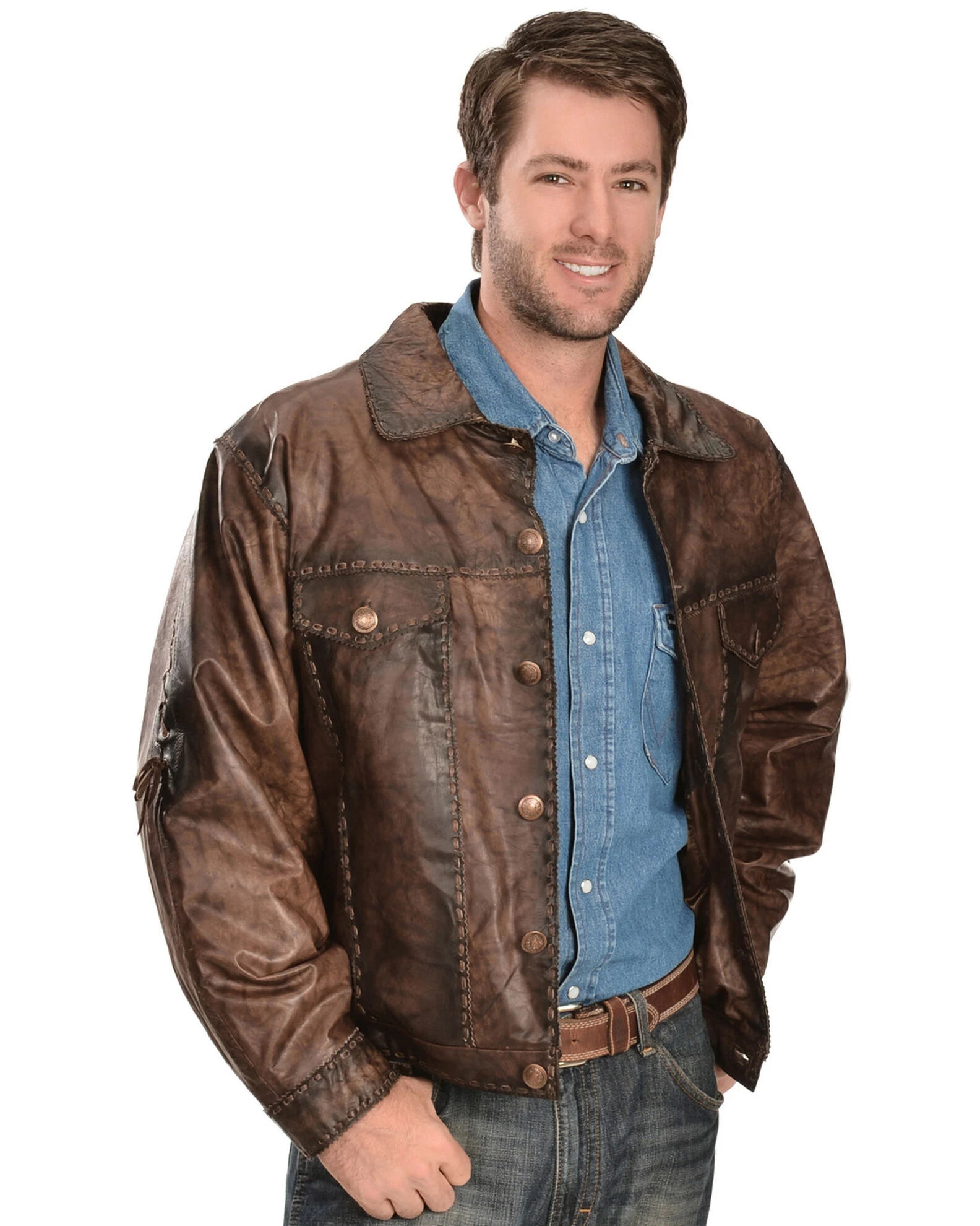 Kobler Leather Men's Rusty Leather Jacket 5 Kobler Leather Men's Rusty Leather Jacket - Image 5
