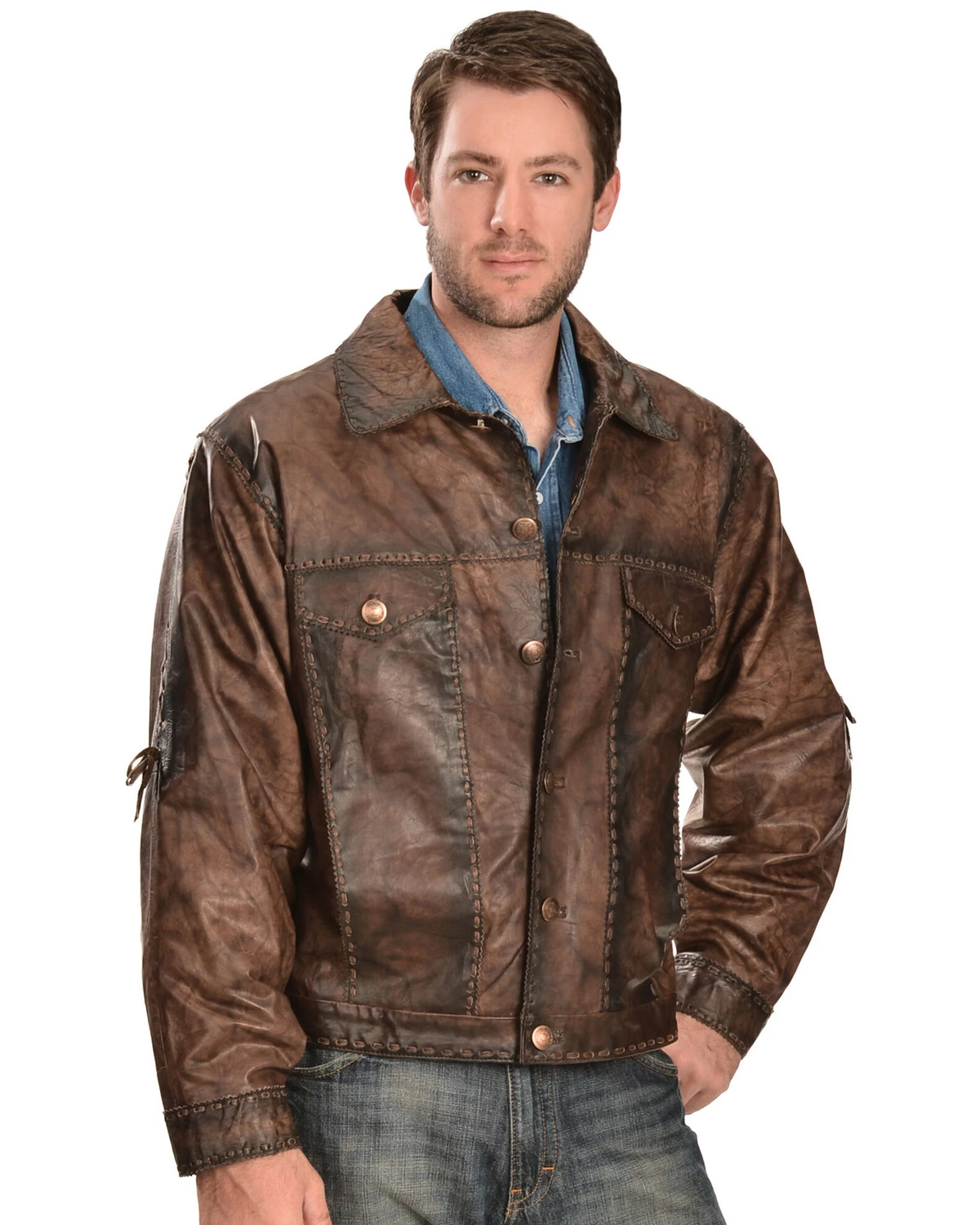 Kobler Leather Men's Rusty Leather Jacket 2 Kobler Leather Men's Rusty Leather Jacket - Image 2