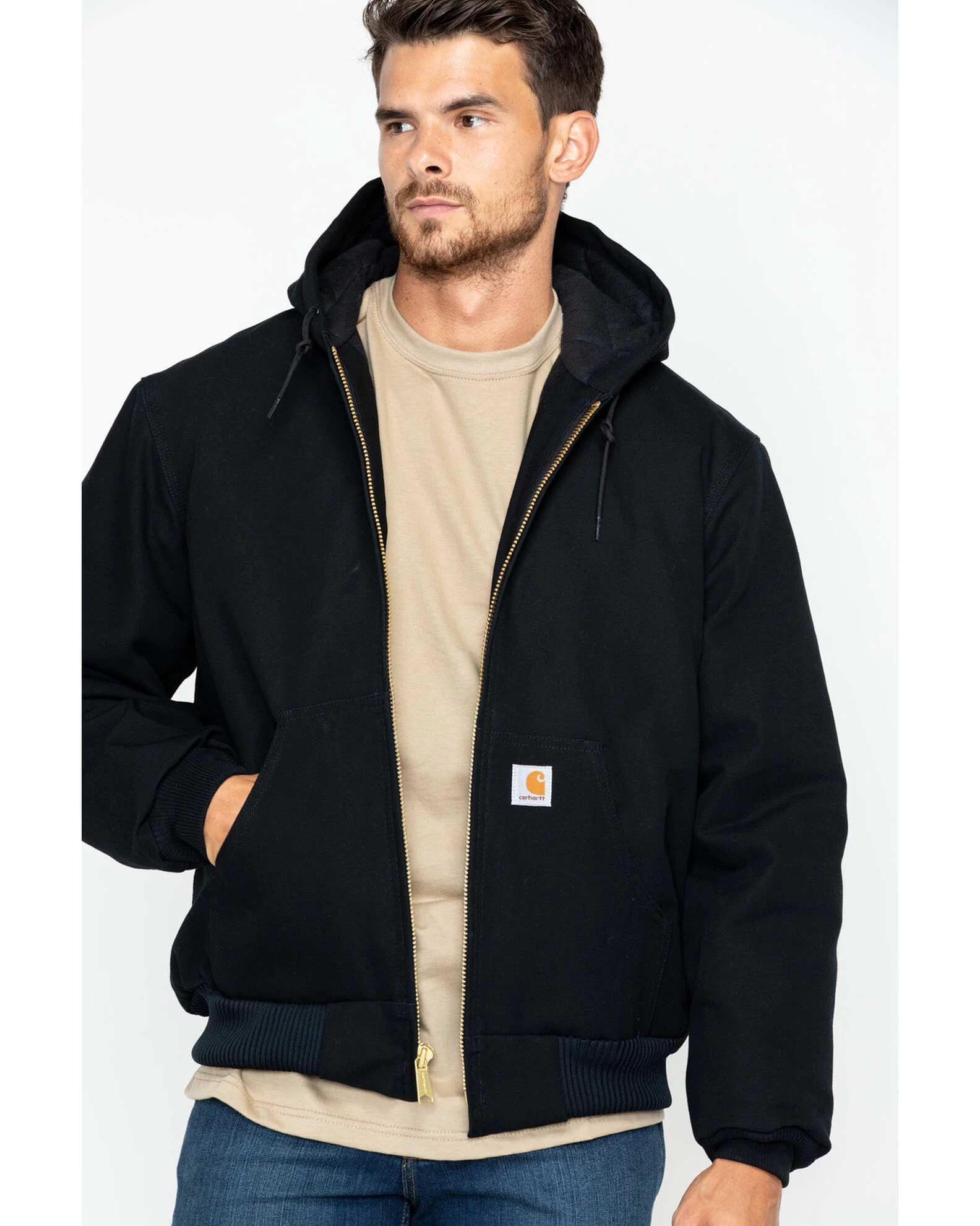 Carhartt Men's Duck Active Zip Front Work Jacket 5 Carhartt Men's Duck Active Zip Front Work Jacket - Image 5