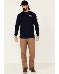 Ariat Men's FR Logo Crew Neck Long Sleeve Shirt