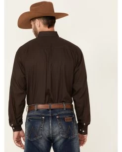 Cinch Men's Solid Brown Button Down Long Sleeve Western Shirt 7 Cinch Men's Solid Brown Button Down Long Sleeve Western Shirt -Western Cowboy Shop 0926V7 41 P4