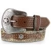 Nocona Men's Hair-On-Hide Star Concho Belt