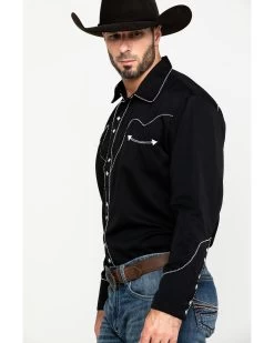 Scully Men's Embroidered Long Sleeve Snap Western Shirt 11 Scully Men's Embroidered Long Sleeve Snap Western Shirt -Western Cowboy Shop 2000041449 7018 P3