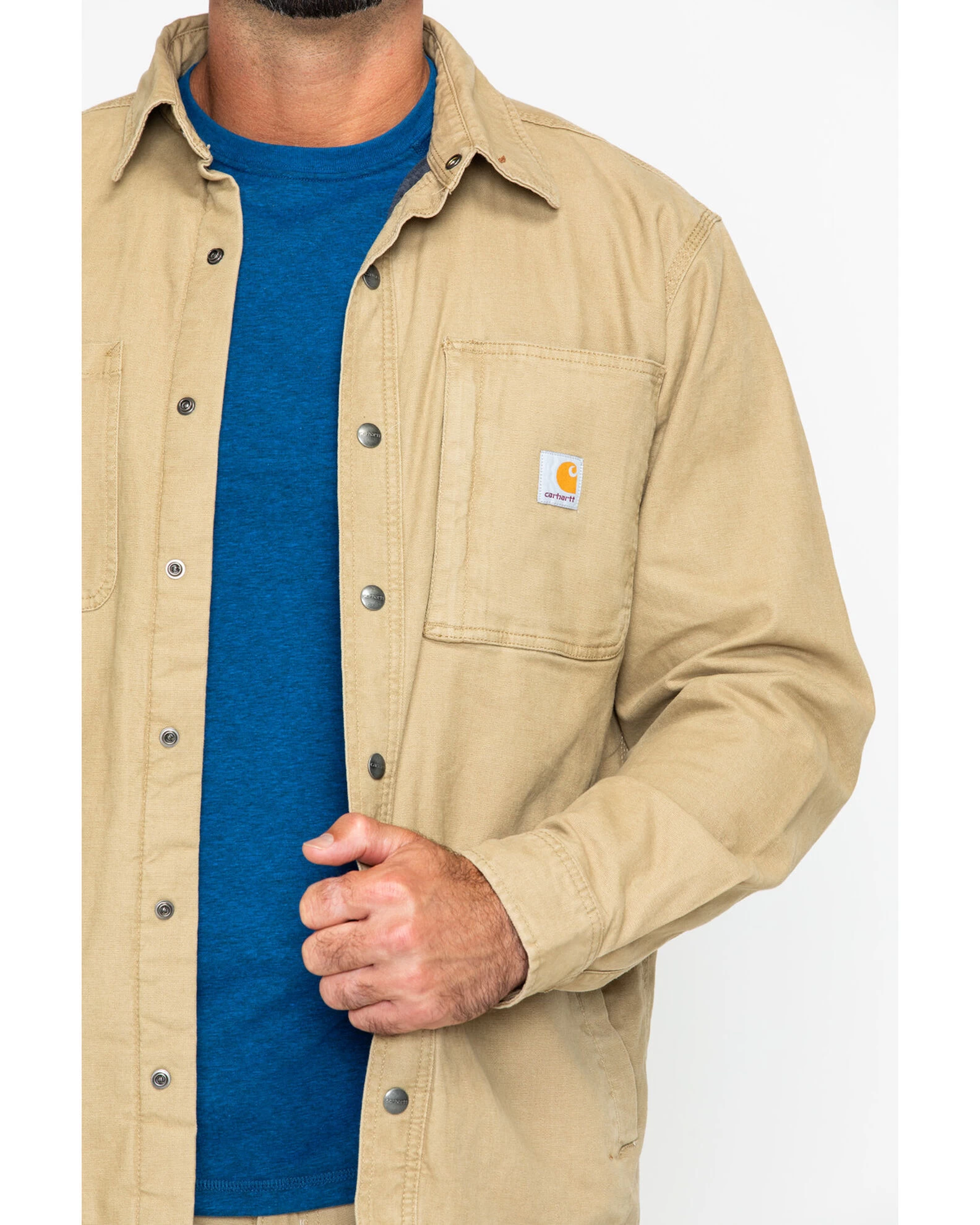 Carhartt Men's Rugged Flex Rigby Long Sleeve Snap Work Shirt Jacket 4 Carhartt Men's Rugged Flex Rigby Long Sleeve Snap Work Shirt Jacket - Image 4