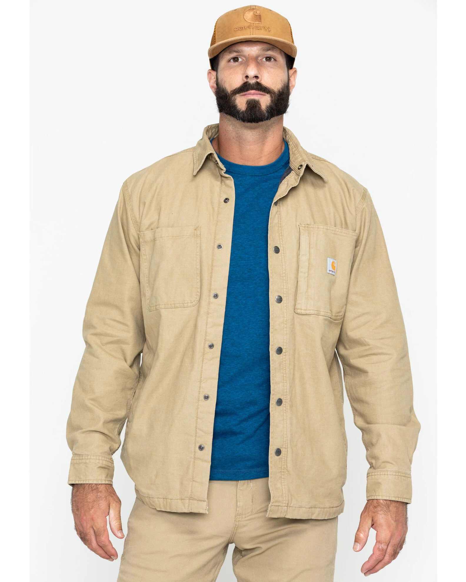 Carhartt Men's Rugged Flex Rigby Long Sleeve Snap Work Shirt Jacket 6 Carhartt Men's Rugged Flex Rigby Long Sleeve Snap Work Shirt Jacket - Image 6