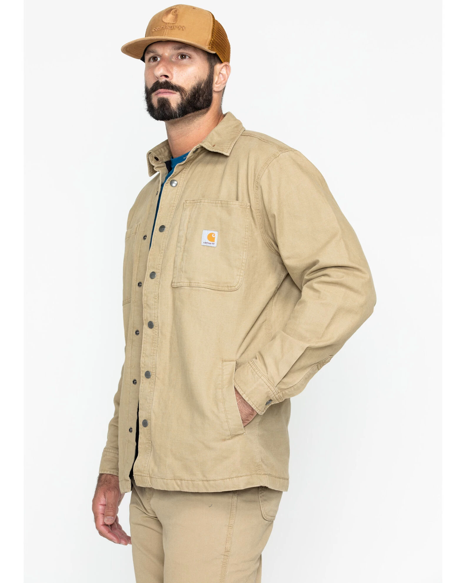 Carhartt Men's Rugged Flex Rigby Long Sleeve Snap Work Shirt Jacket 3 Carhartt Men's Rugged Flex Rigby Long Sleeve Snap Work Shirt Jacket - Image 3