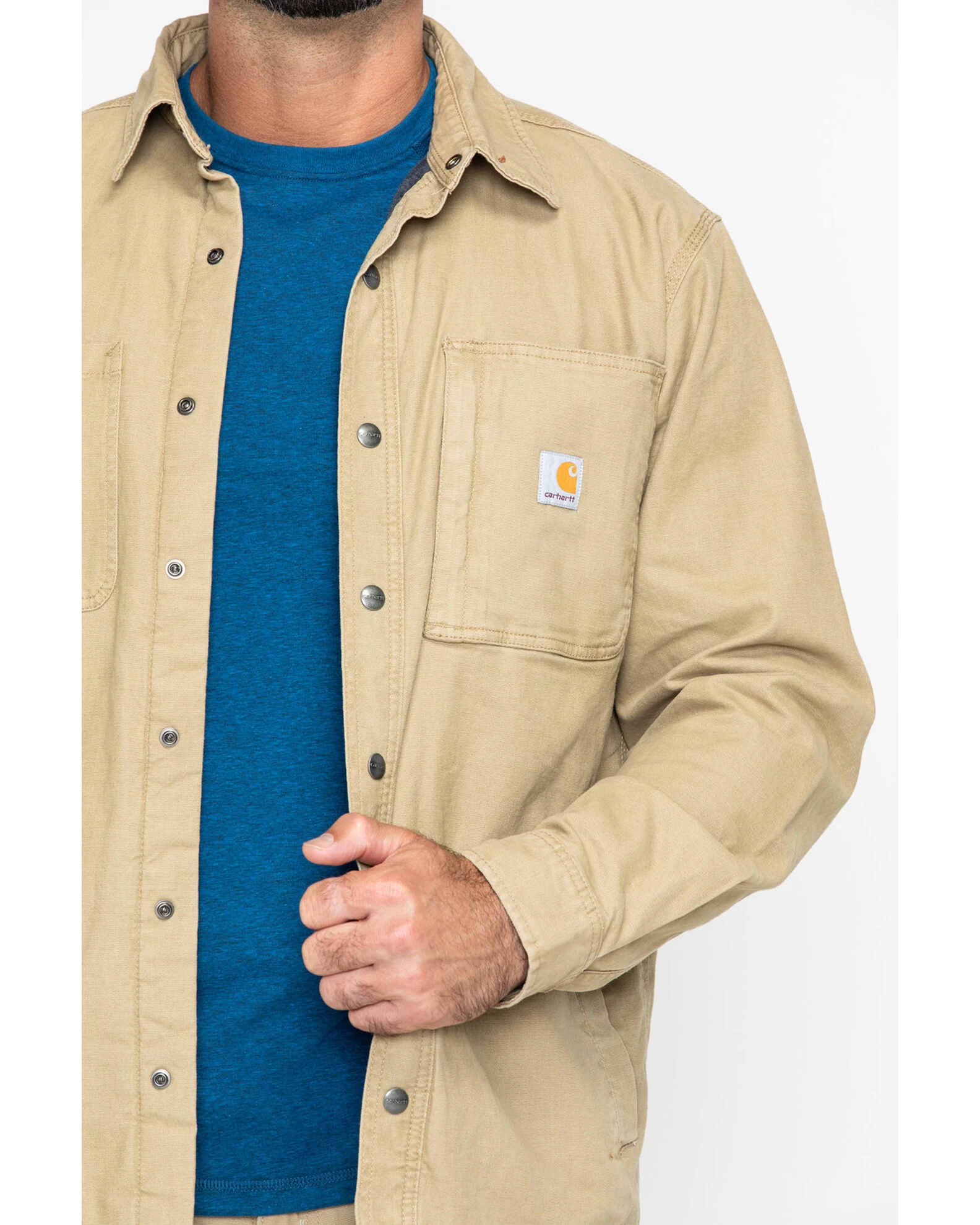 Carhartt Men's Rugged Flex Rigby Long Sleeve Snap Work Shirt Jacket 10 Carhartt Men's Rugged Flex Rigby Long Sleeve Snap Work Shirt Jacket - Image 10