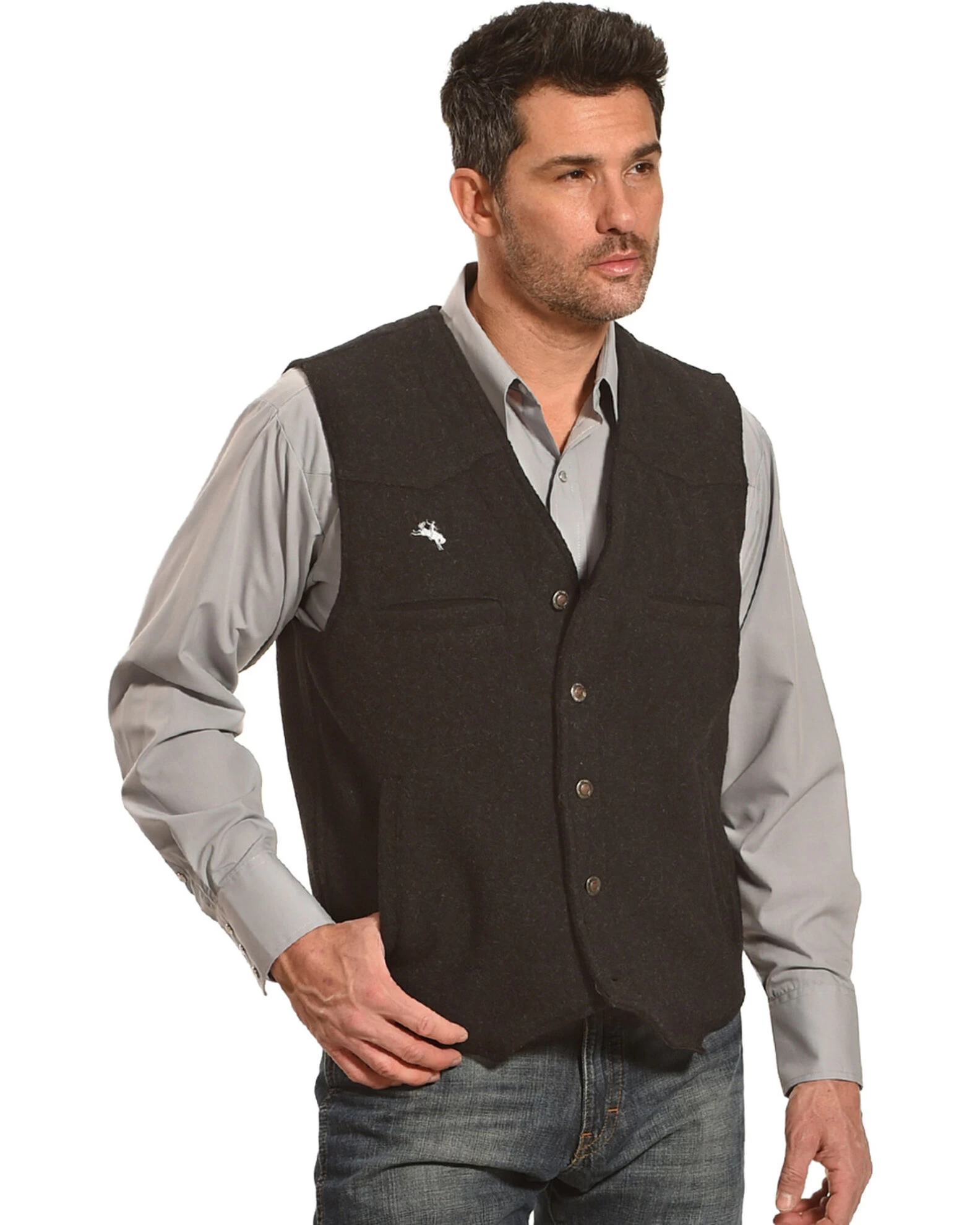 Wyoming Traders Men's Wyoming Wool Button Closure Vest 2 Wyoming Traders Men's Wyoming Wool Button Closure Vest - Image 2