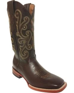 Ferrini Men's French Calf Western Boots - Broad Square Toe