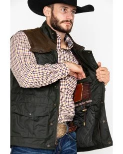 Outback Trading Co. Men's Brant Oil Dual Entry Vest -Western Cowboy Shop 2000244794 341 P3