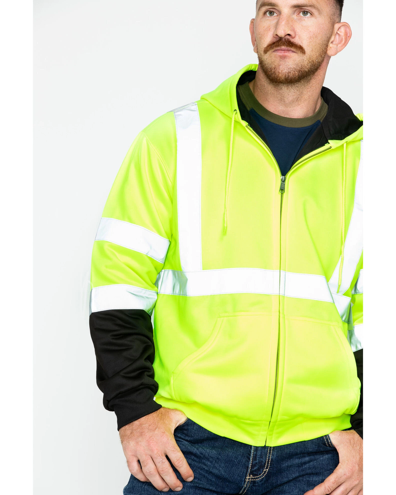 Hawx Men's Softshell High-Visibility Safety Work Jacket 4 Hawx Men's Softshell High-Visibility Safety Work Jacket - Image 4
