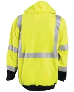 OccuNomix Men's FR Hi-Vis Extended Zip-Front Hooded Work Jacket