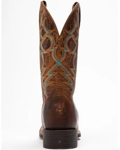 RANK 45 Men's Suntan Zulu Western Performance Boots - Broad Square Toe