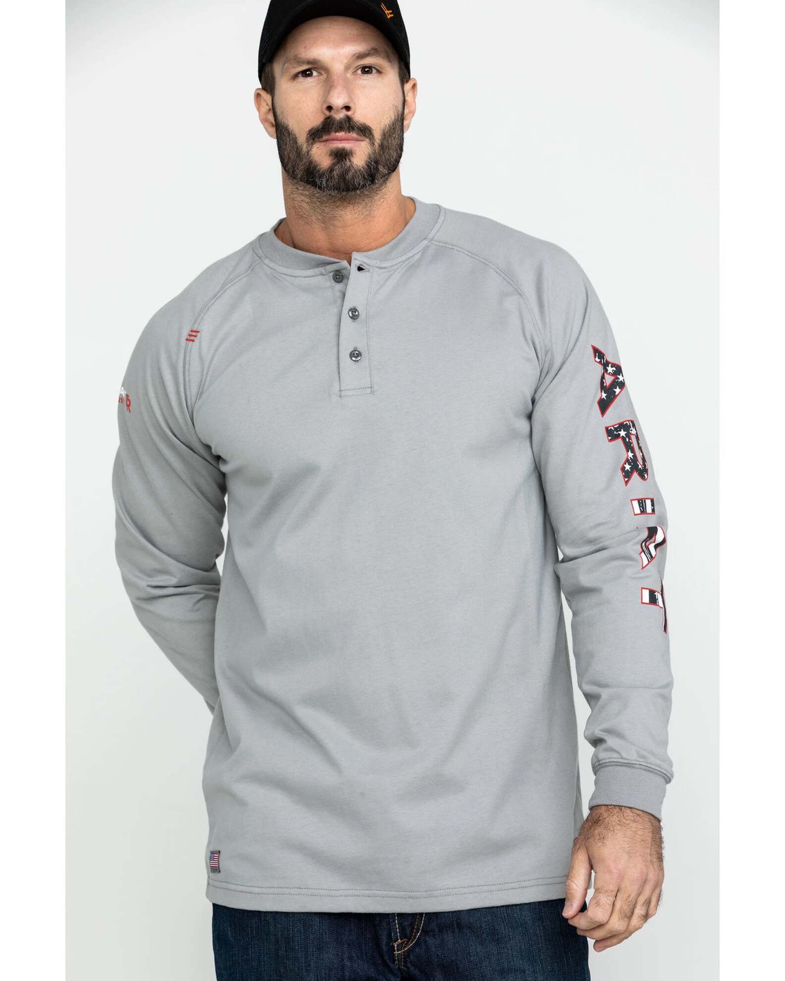 Ariat Men's FR Liberty Logo Long Sleeve Work Shirt - Big 6 Ariat Men's FR Liberty Logo Long Sleeve Work Shirt - Big - Image 6