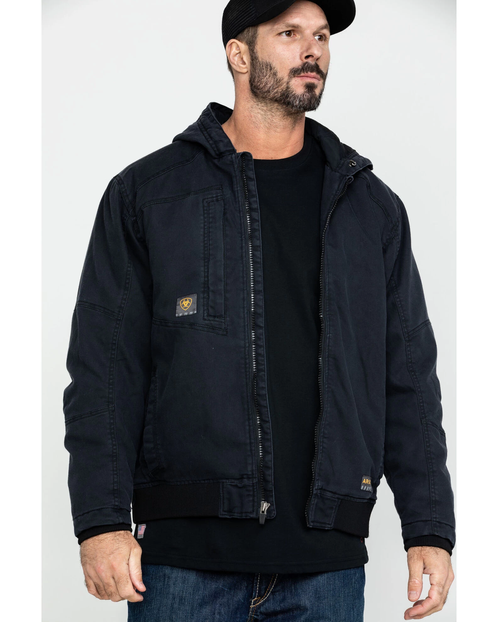 Ariat Men's Black Rebar Washed Dura Canvas Insulated Work Coat 6 Ariat Men's Black Rebar Washed Dura Canvas Insulated Work Coat - Image 6