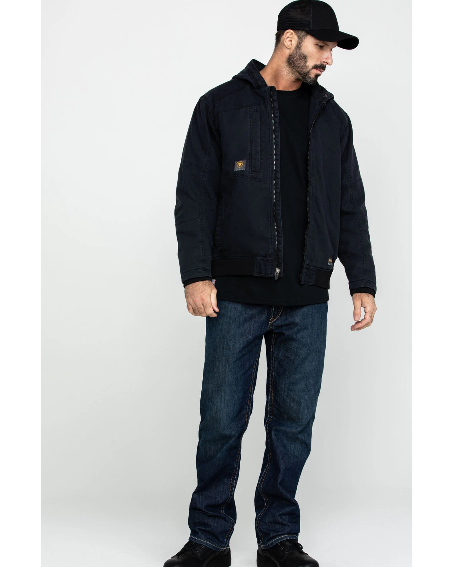 Ariat Men's Black Rebar Washed Dura Canvas Insulated Work Coat 3 Ariat Men's Black Rebar Washed Dura Canvas Insulated Work Coat - Image 3
