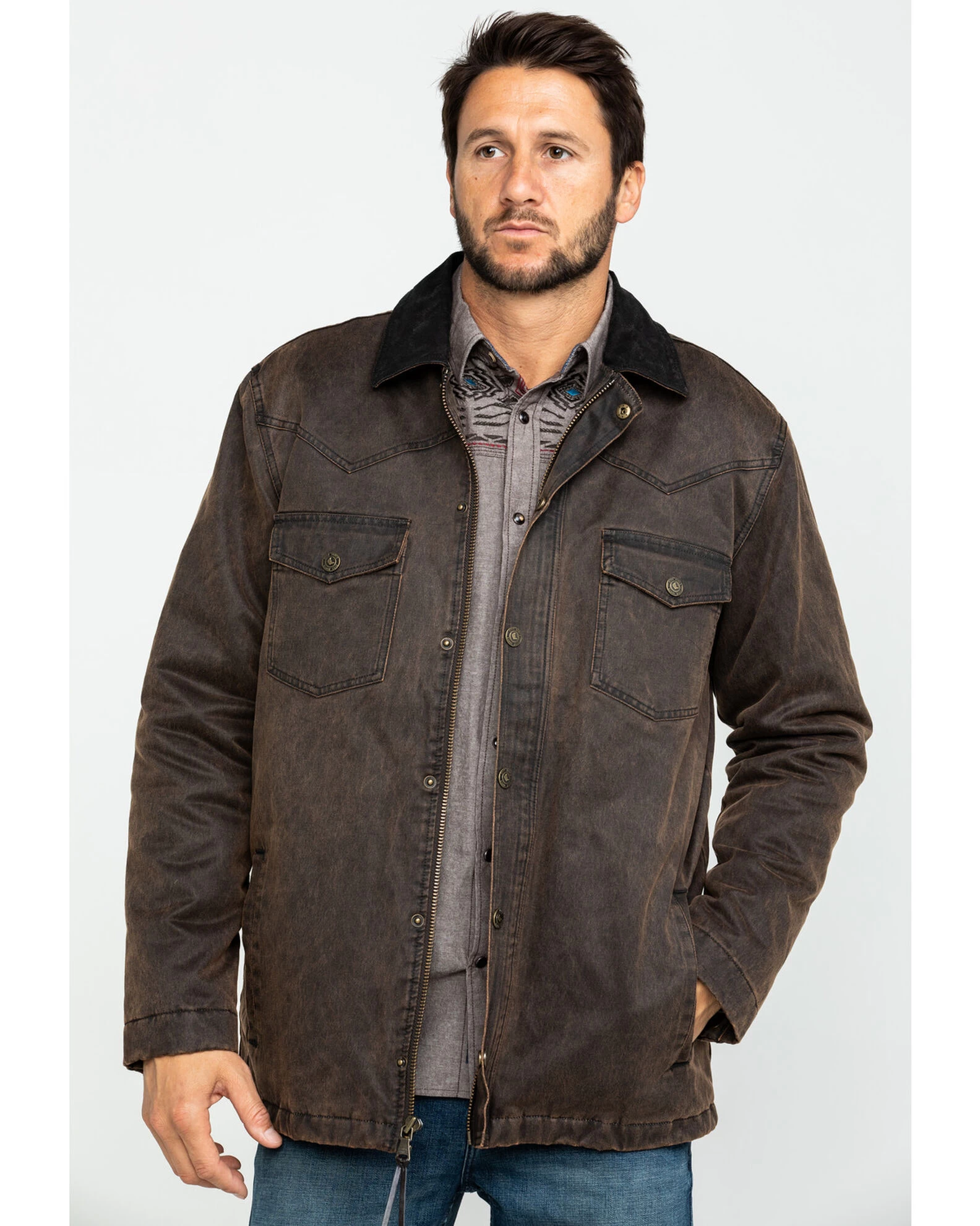 Cody James Men's Westward Oilskin Field Coat - Tall 3 Cody James Men's Westward Oilskin Field Coat - Tall - Image 3