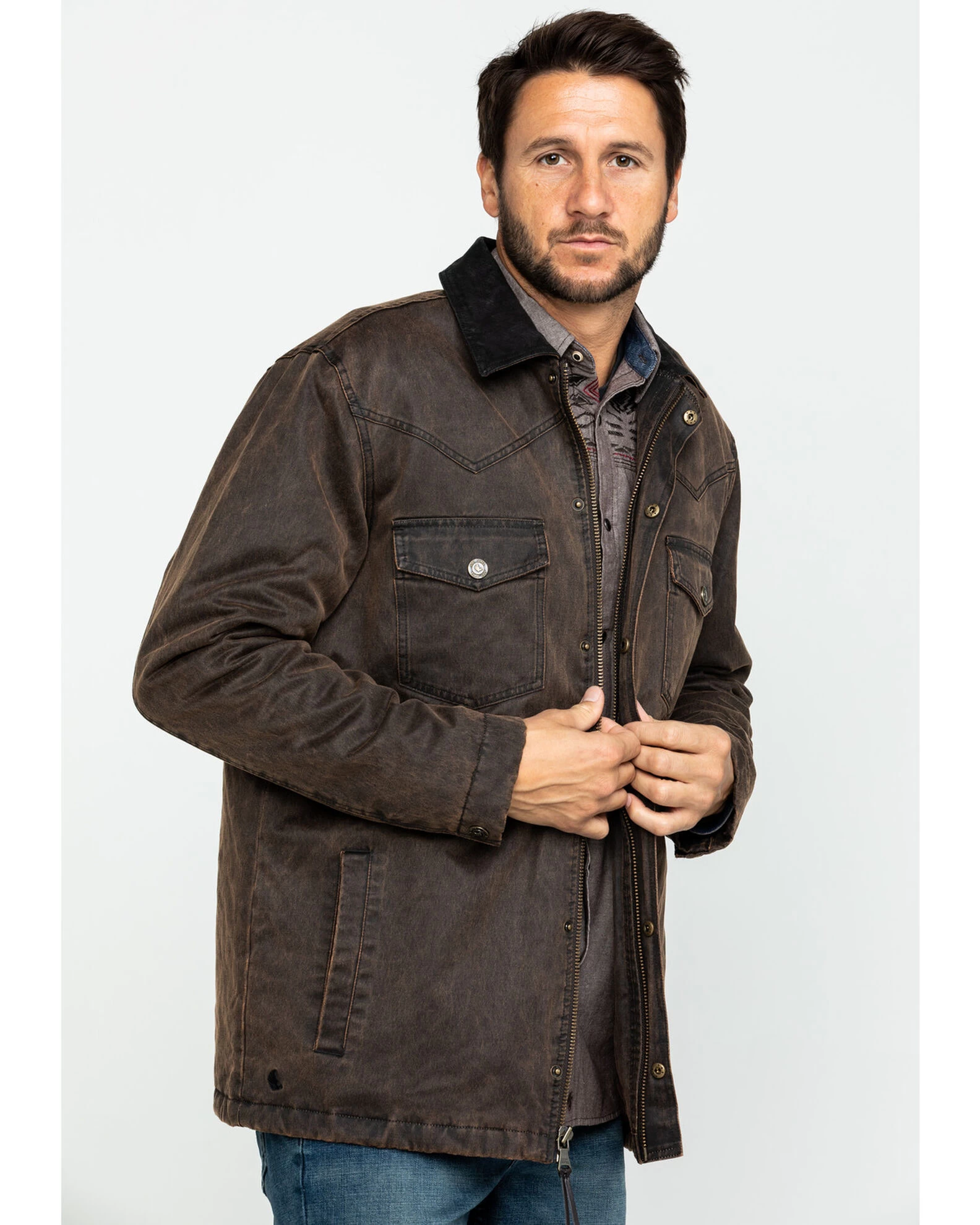 Cody James Men's Westward Oilskin Field Coat - Tall 5 Cody James Men's Westward Oilskin Field Coat - Tall - Image 5