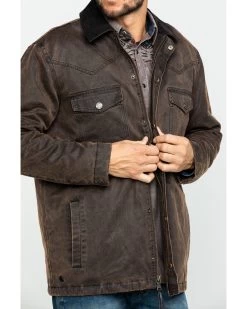 Cody James Men's Westward Oilskin Field Coat - Tall