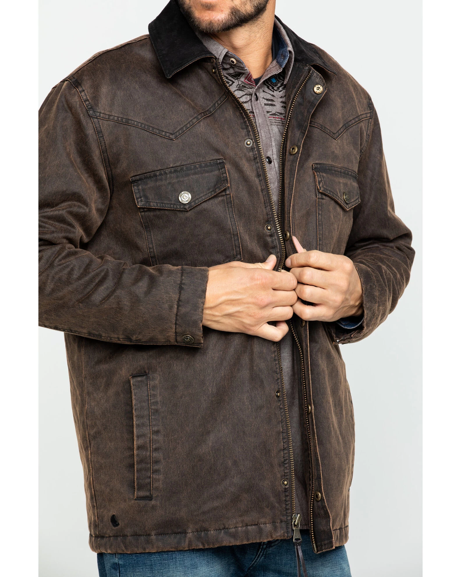 Cody James Men's Westward Oilskin Field Coat - Tall 1 Cody James Men's Westward Oilskin Field Coat - Tall