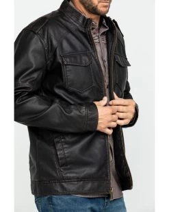 Cody James Men's Backwoods Distressed Faux Leather Moto Jacket - Big & Tall -Western Cowboy Shop 2000282519 200 P4