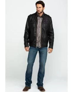 Cody James Men's Backwoods Distressed Faux Leather Moto Jacket - Big & Tall -Western Cowboy Shop 2000282519 200 P6