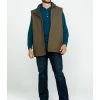 Hawx Men's Olive Canvas Sherpa Lined Work Vest