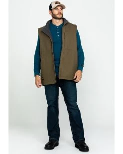 Hawx Men's Olive Canvas Sherpa Lined Work Vest - Tall -Western Cowboy Shop 2000283413 341 P6