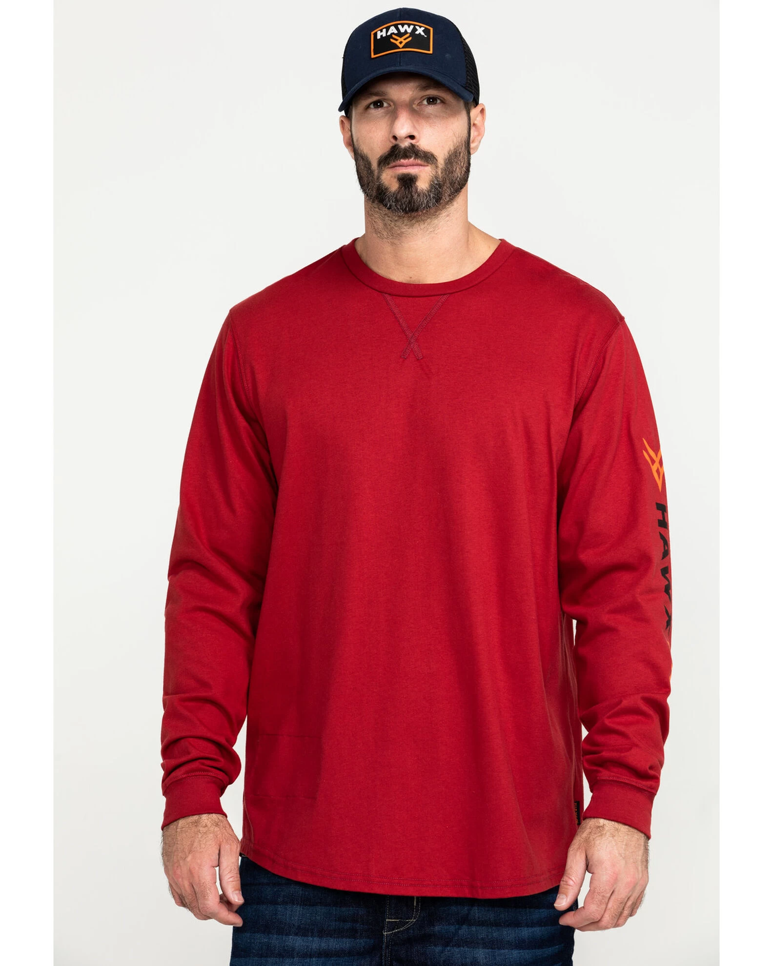 Hawx Men's FR Logo Long Sleeve Work T-Shirt - Tall 1 Hawx Men's FR Logo Long Sleeve Work T-Shirt - Tall