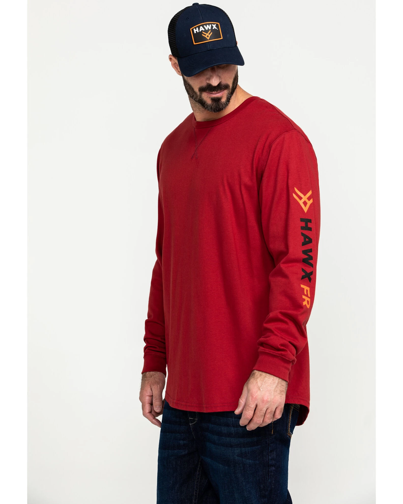 Hawx Men's FR Logo Long Sleeve Work T-Shirt - Tall 6 Hawx Men's FR Logo Long Sleeve Work T-Shirt - Tall - Image 6