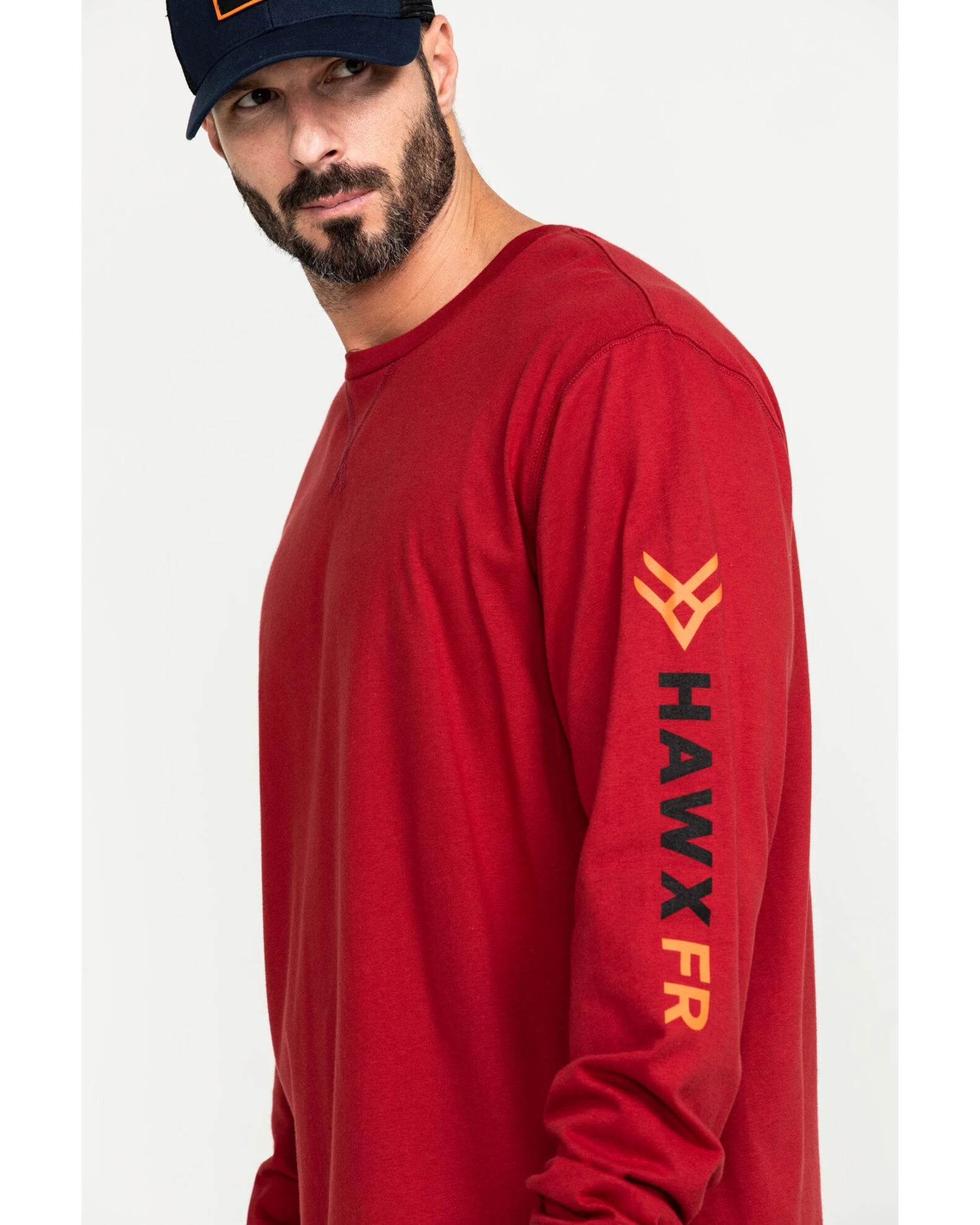 Hawx Men's FR Logo Long Sleeve Work T-Shirt - Tall 3 Hawx Men's FR Logo Long Sleeve Work T-Shirt - Tall - Image 3
