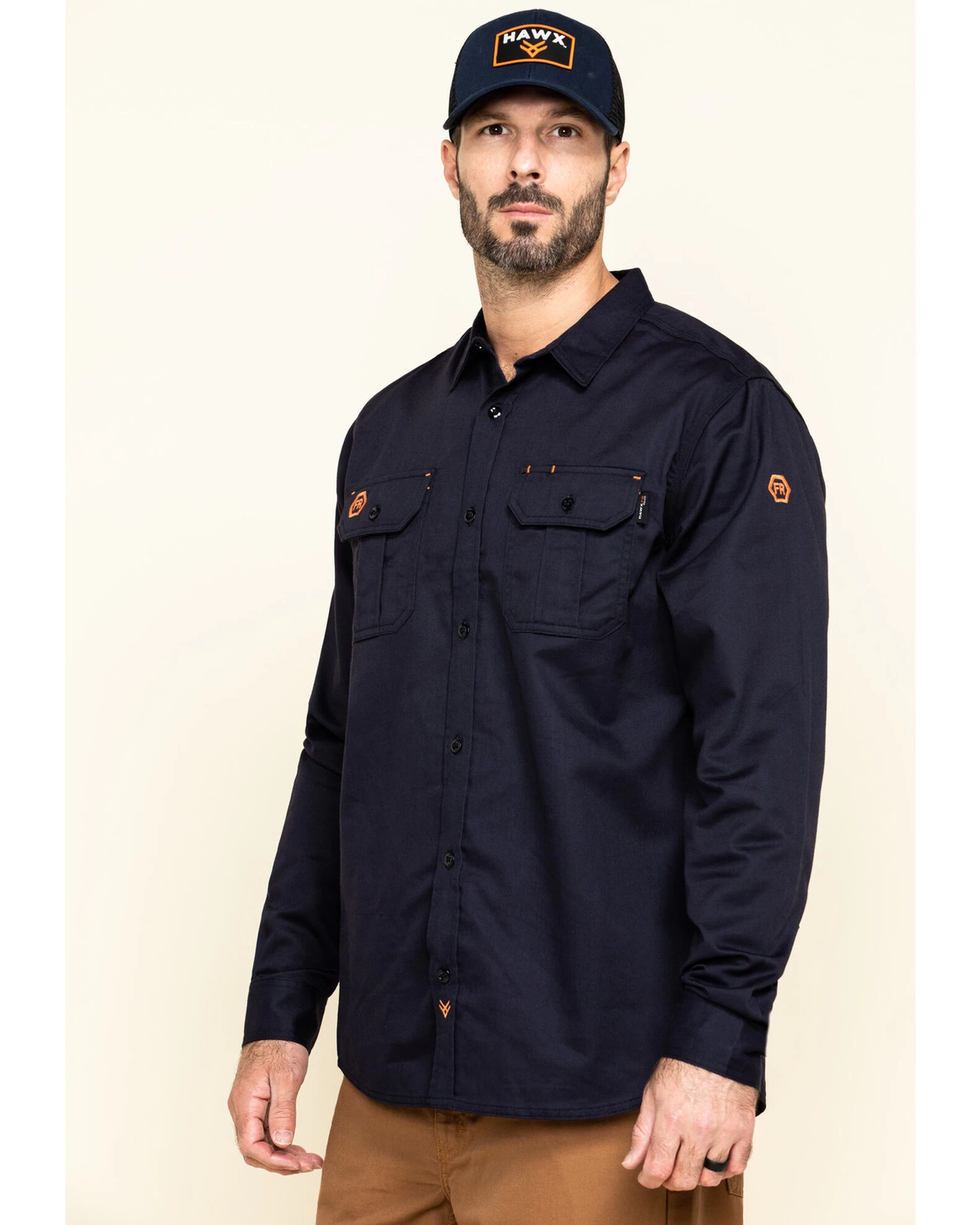 Hawx Men's FR Long Sleeve Woven Work Shirt - Tall 6 Hawx Men's FR Long Sleeve Woven Work Shirt - Tall - Image 6