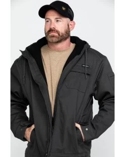 Wolverine Men's Worksite Stretch Canvas Hooded Work Jacket -Western Cowboy Shop 2000287057 001 P1