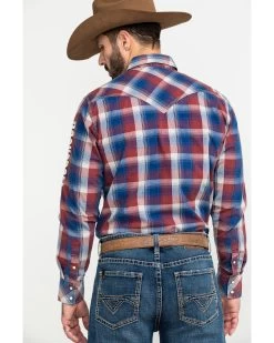 Rock & Roll Denim Men's Plaid Logo Long Sleeve Western Shirt -Western Cowboy Shop 2000289900 600 P2