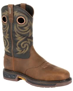 Georgia Boot Men's Carbo-Tec LT Waterproof Western Work Boots - Steel Toe -Western Cowboy Shop 2000291339 933 P1