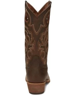 Justin Men's Puncher Brown Western Boots - Broad Square Toe