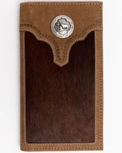 Cody James Men's Hair On Praying Cowboy Leather Checkbook Wallet