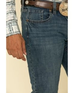 Cody James Men's High Roller Stackable Stretch Straight Medium Wash Jeans -Western Cowboy Shop 2000295743 400 P4