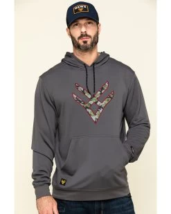 Hawx Men's Gray Tech Logo Hooded Work Sweatshirt - Tall -Western Cowboy Shop 2000297060 021 P1