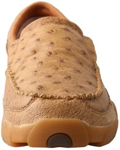 Twisted X Men's Ostrich Print Driving Shoes - Moc Toe