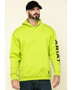Ariat Men's Lime Heather Rebar Graphic Hooded Work Sweatshirt -Western Cowboy Shop 2000322153 300 P1